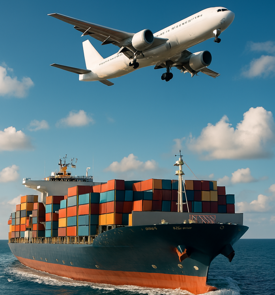 Transporte marítimo vs transporte aéreo: ¿cuál te conviene más?